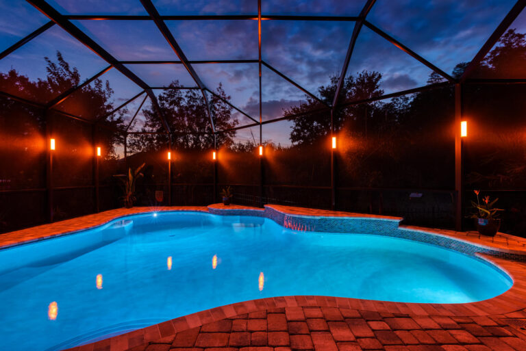 color chang lights for pool cage