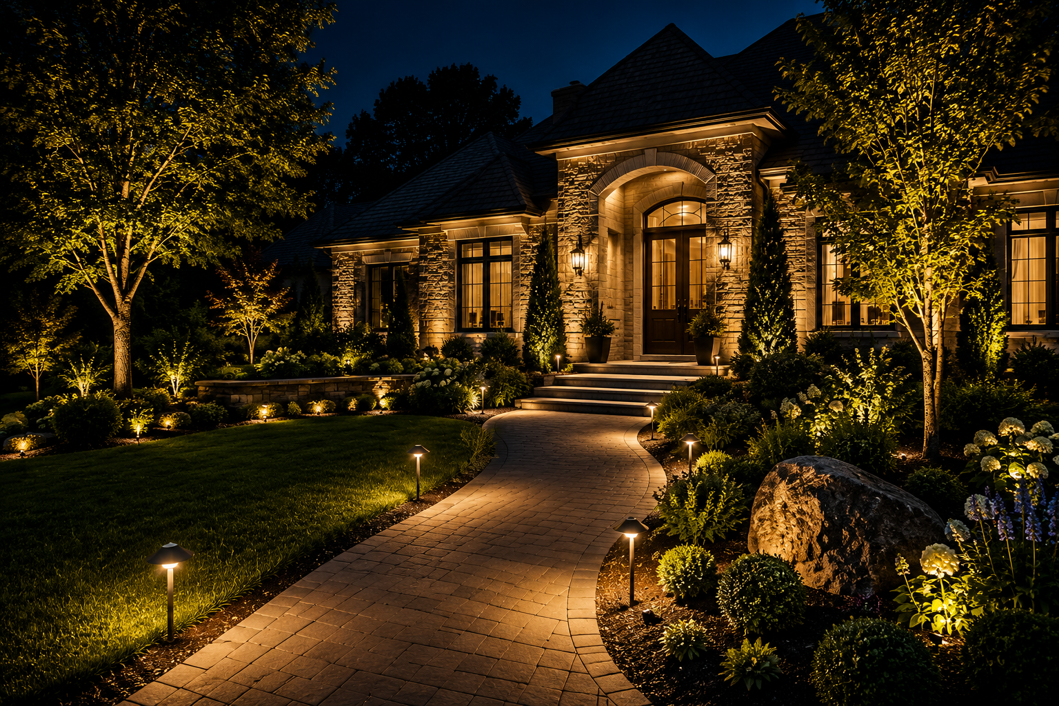 Front Yard Landscape Lighting Ideas That Transform Your Home.